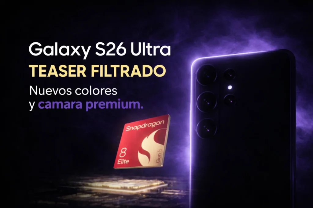 Galaxy S26 Ultra: el teaser filtrado insinúa nuevos colores y un rediseño de cámara