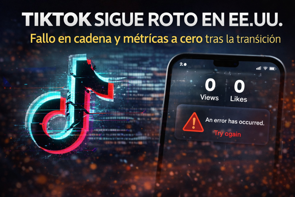 TikTok sigue fallando tras su cambio de manos y millones de usuarios siguen afectados