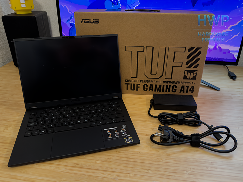 Embalaje y accesorios del Asus TUF Gaming A14 FA401E 2026