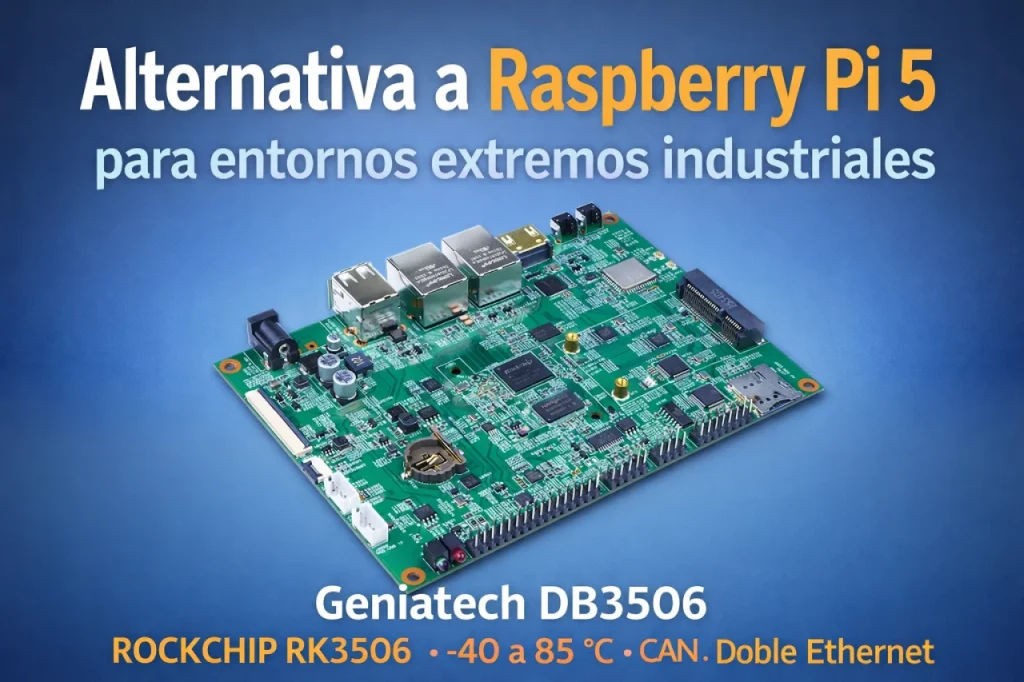 Geniatech DB3506: una alternativa a Raspberry Pi 5 pensada para sobrevivir donde otras placas no llegan