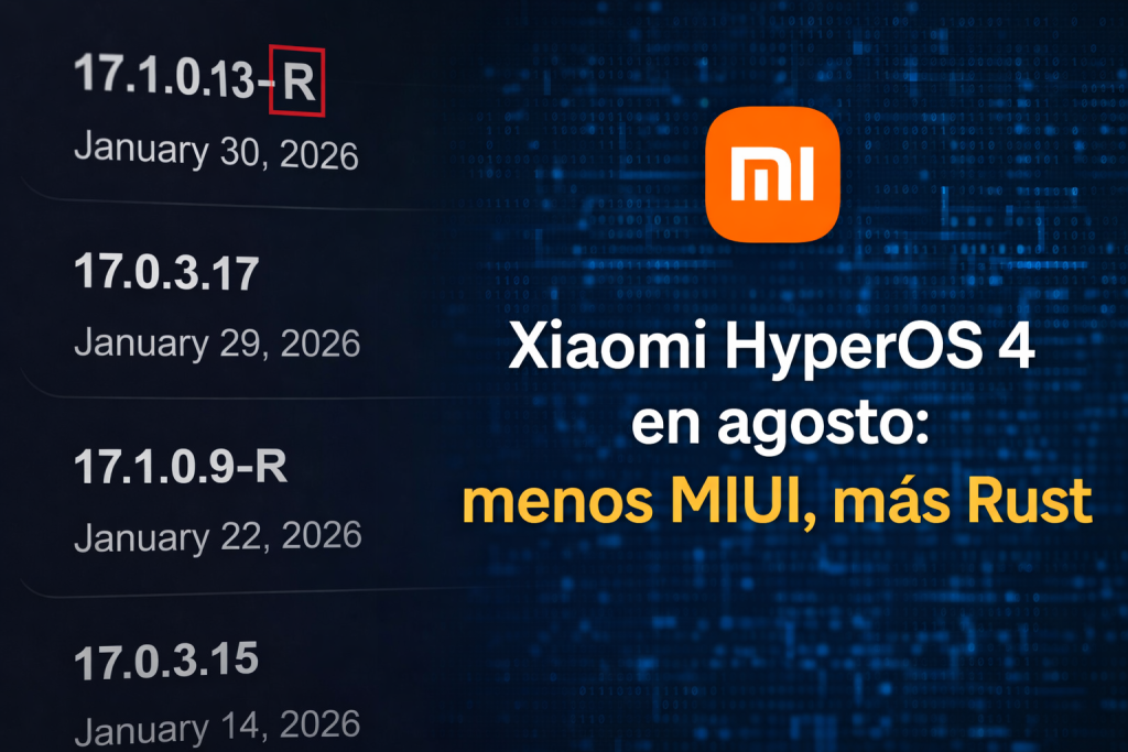 Xiaomi prepara HyperOS 4: agosto como punto de inflexión para su software más pulido Xiaomi prepara HyperOS 4: agosto como punto de inflexión para su software más pulido