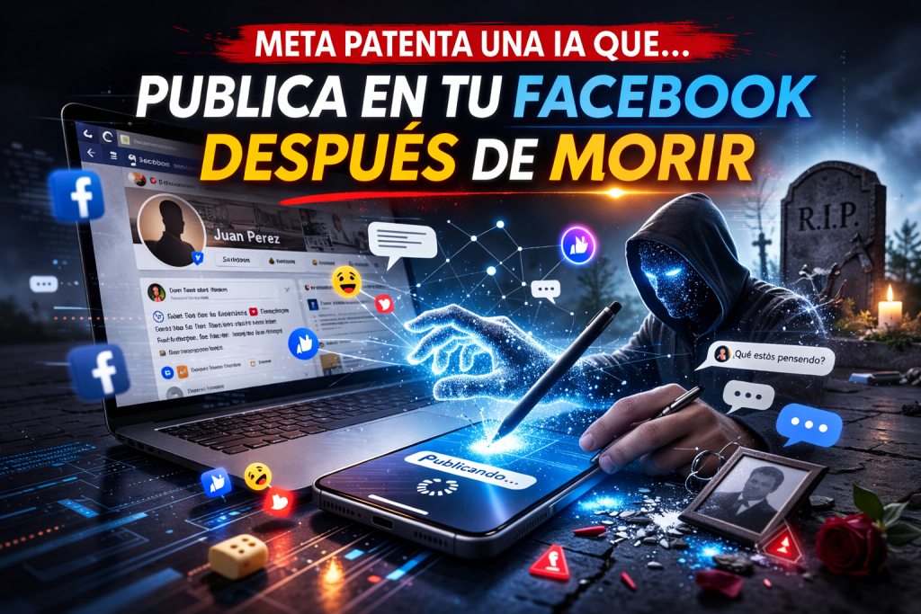 Meta patenta una IA que podría publicar en tu Facebook después de morir