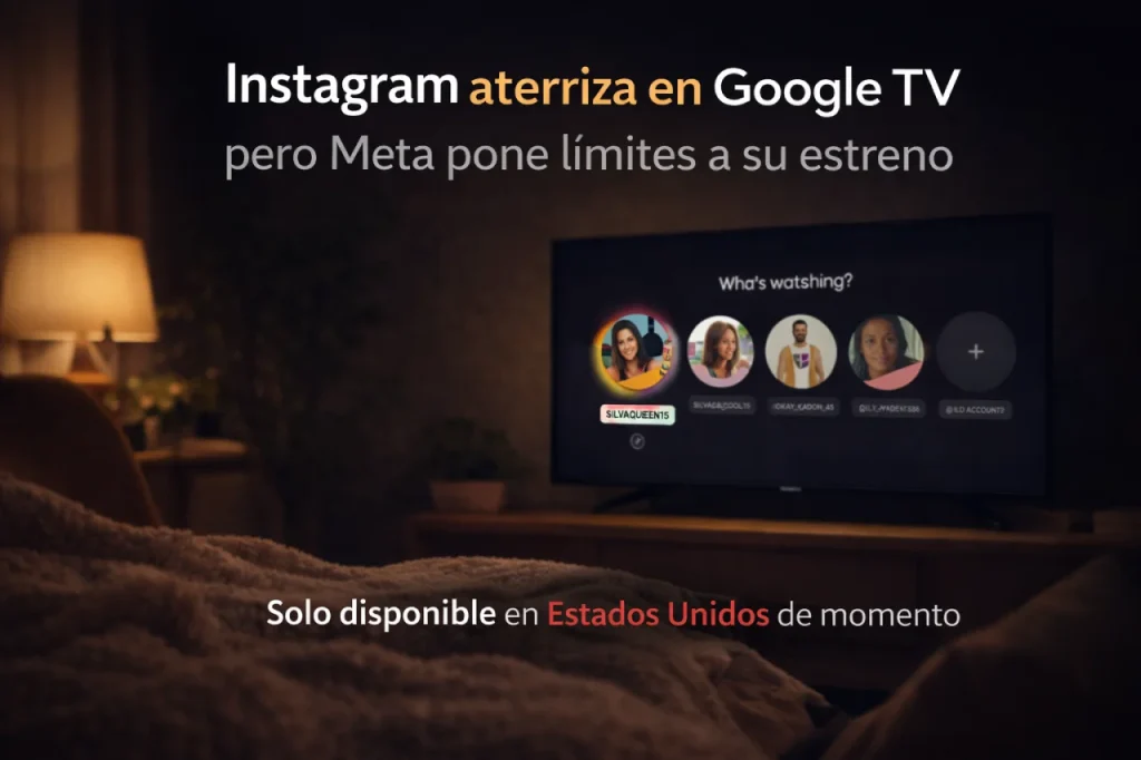 Instagram aterriza en Google TV, pero Meta pone límites a su estreno