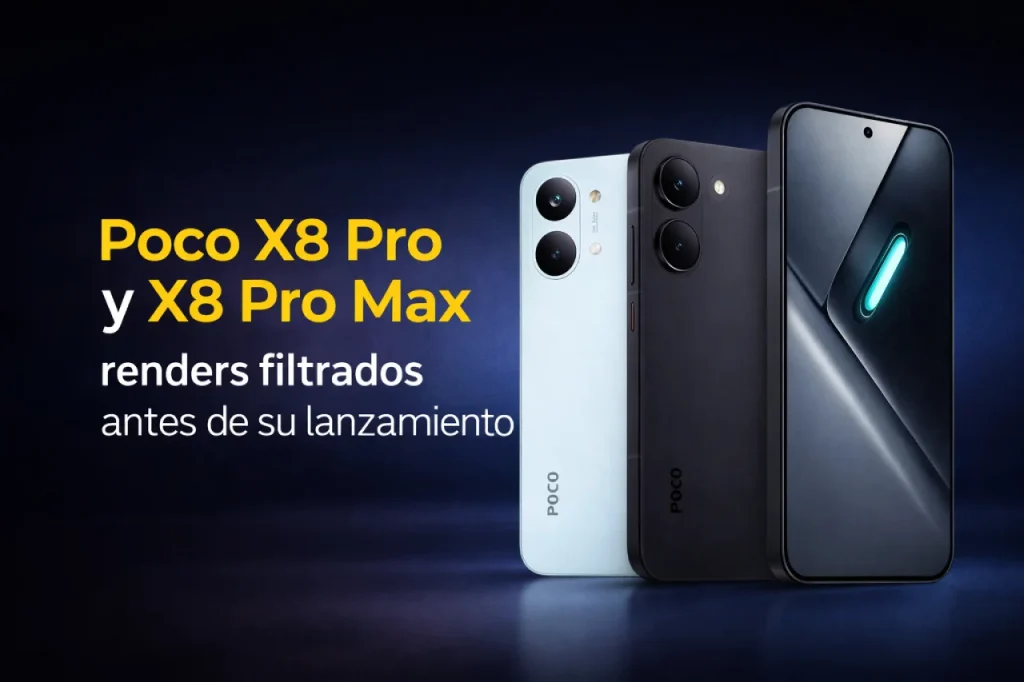 Poco X8 Pro y X8 Pro Max aparecen en renders filtrados
