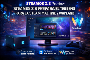 Valve prepara el desembarco en el salón: SteamOS 3.8 sienta las bases de la nueva Steam Machine y abraza Wayland