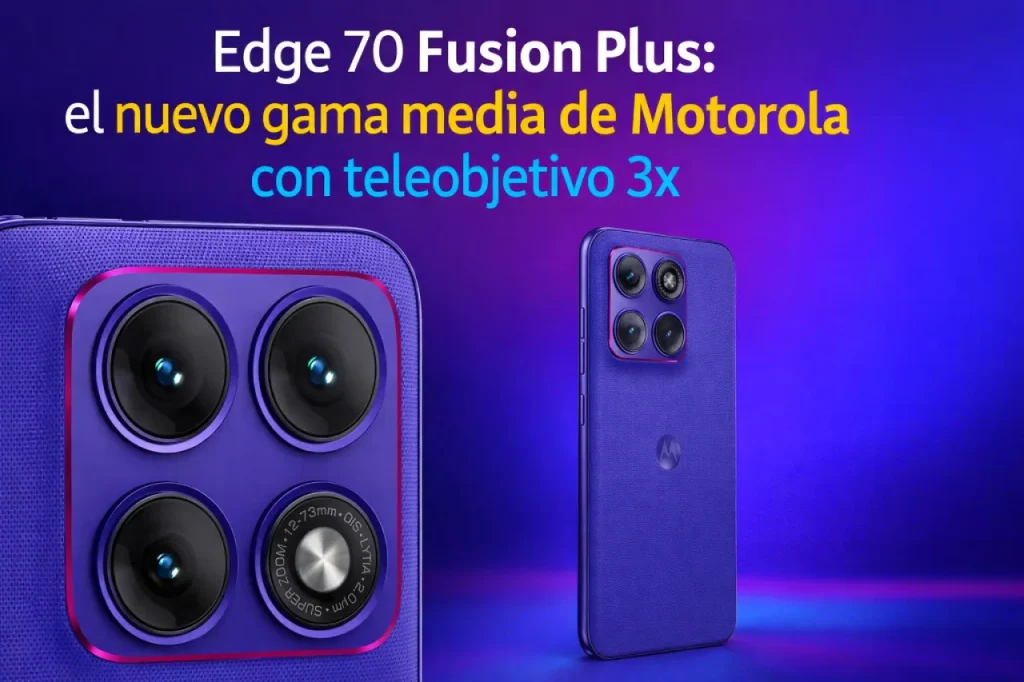 Edge 70 Fusion Plus: el nuevo gama media de Motorola con teleobjetivo 3x