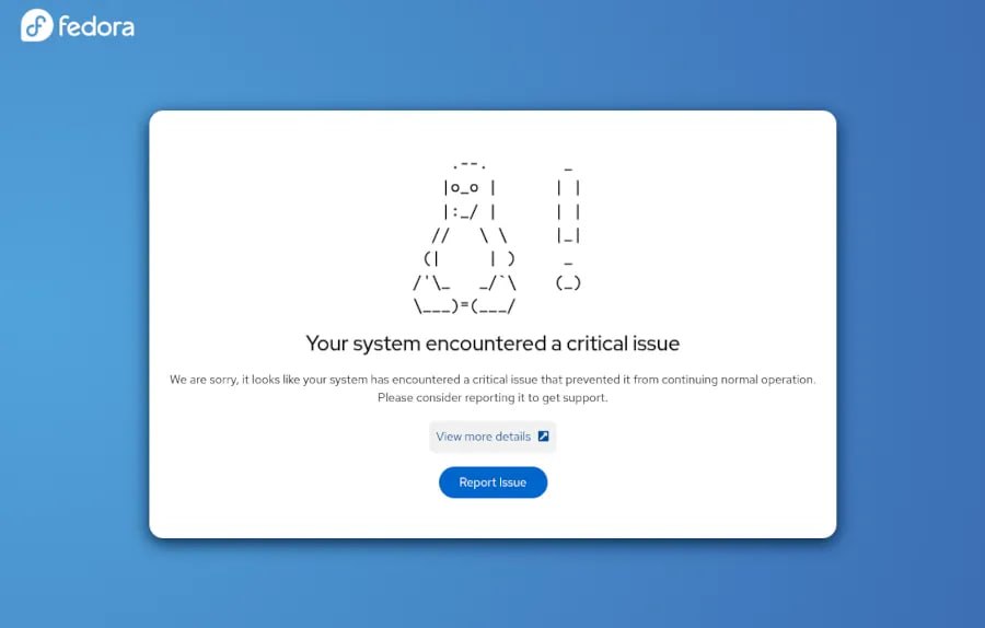 Fedora 45 prepara una web para el “blue screen of death” de DRM Panic en Linux - imagen 2