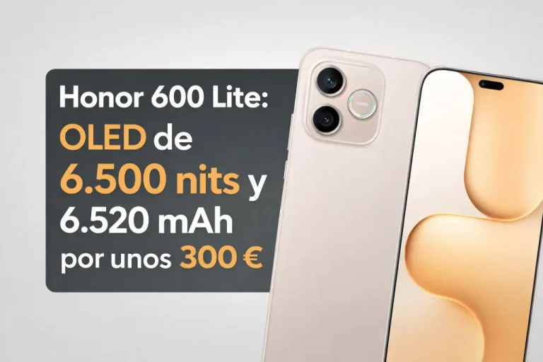 Honor 600 Lite: el nuevo móvil OLED de 6.500 nits llega al mercado global por menos de 350 €