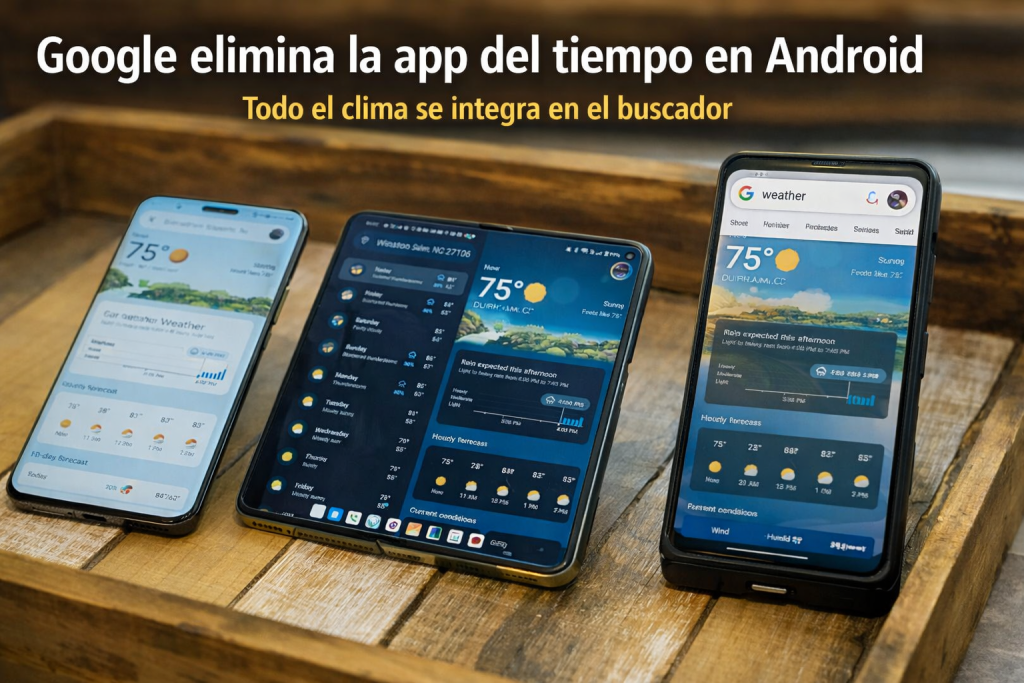 Google elimina la app del tiempo en Android y lo integra todo en el buscador