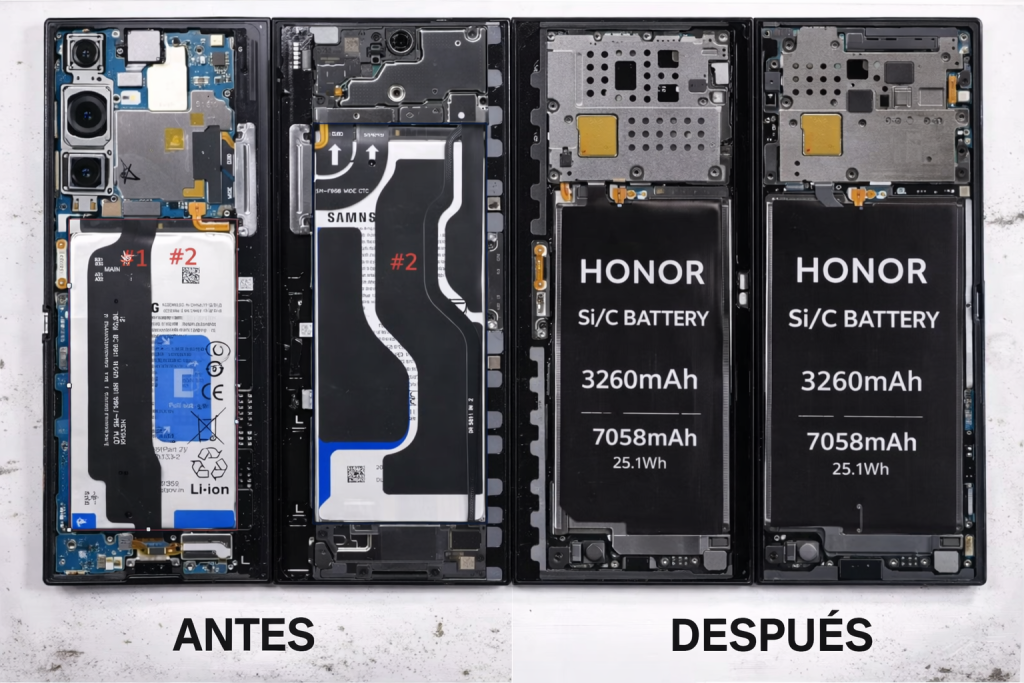 El Samsung Galaxy Z TriFold logra una batería de 9.600 mAh tras una curiosa modificación con tecnología de Honor