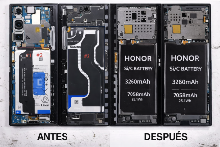 El Samsung Galaxy Z TriFold logra una batería de 9.600 mAh tras una curiosa modificación con tecnología de Honor