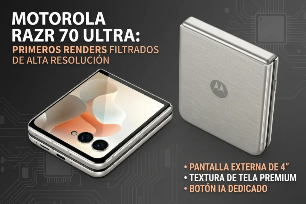 Motorola Razr 70 Ultra: El diseño del plegable que quiere dominar 2026 se filtra por completo Motorola Razr 70 Ultra: El diseño del plegable que quiere dominar 2026 se filtra por completo