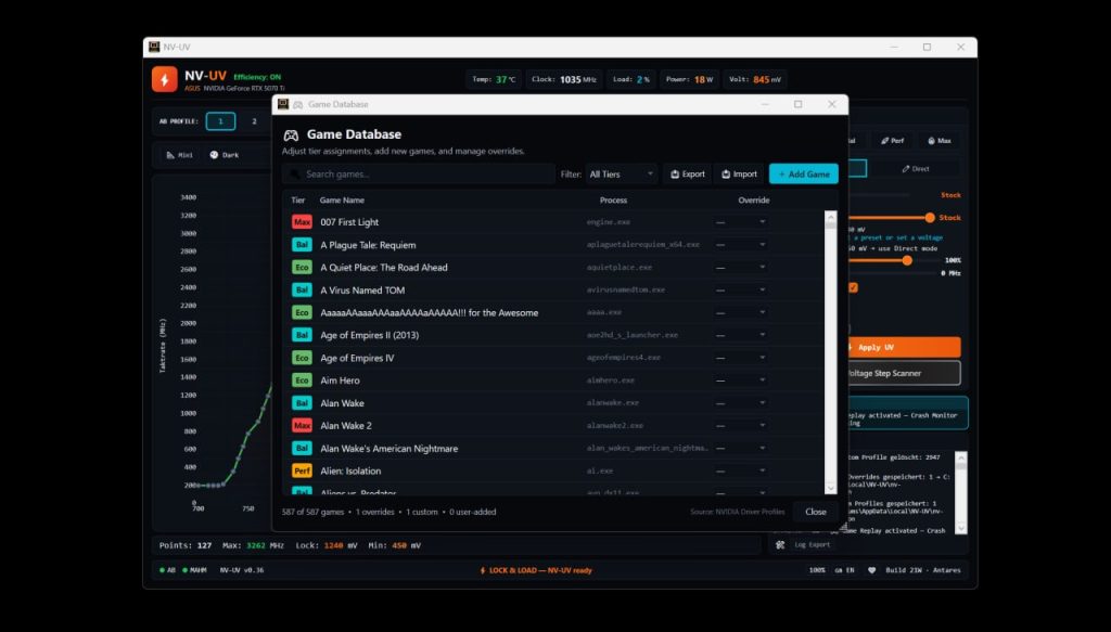 NV-UV entra en alfa abierta y pone la RTX 50 bajo el foco del undervolt - imagen 2