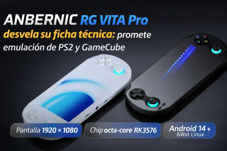 RG Vita Pro: especificaciones completas de lo más nuevo de Anbernic