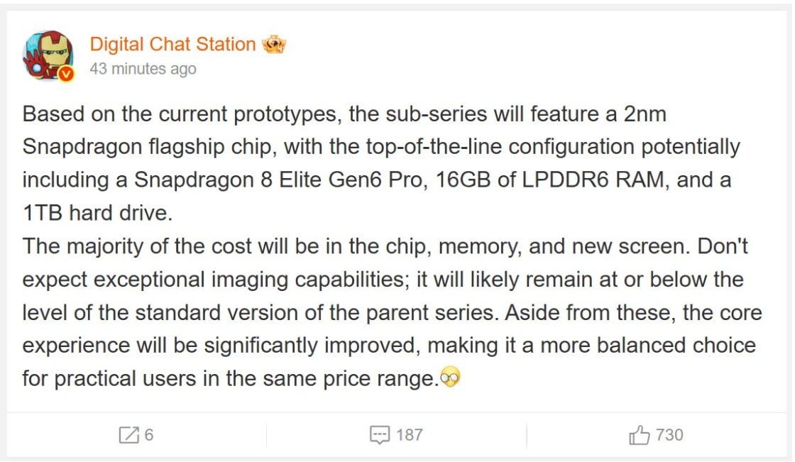 Los prototipos con Snapdragon 8 Elite Gen 6 Pro enseñan músculo, pero la cámara pagaría la factura - imagen 1