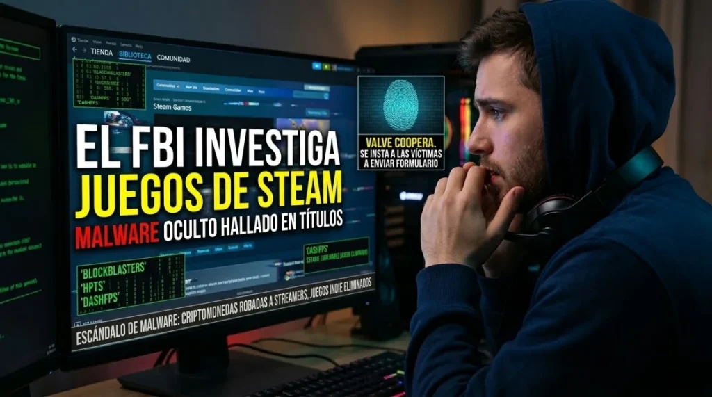 El FBI entra en la partida: la caza de malware en Steam al máximo y Valve pide ayuda