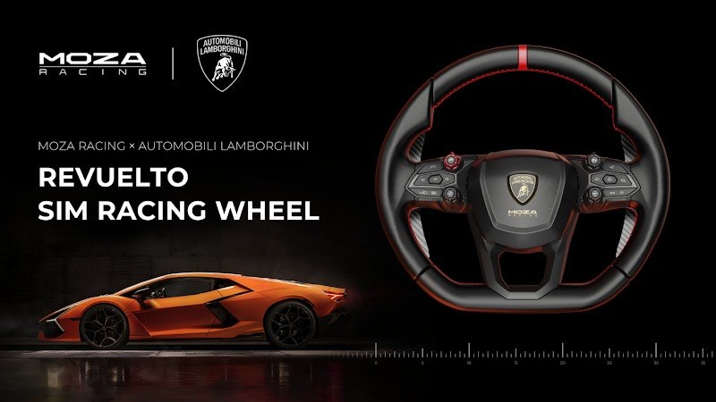 MOZA Racing presenta un volante Revuelto de Lamborghini y los pedales SRP2 para su salto más ambicioso en sim racing - imagen 1