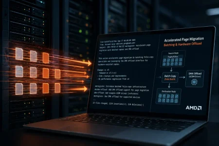 AMD publica parches en Linux para acelerar la migración de páginas