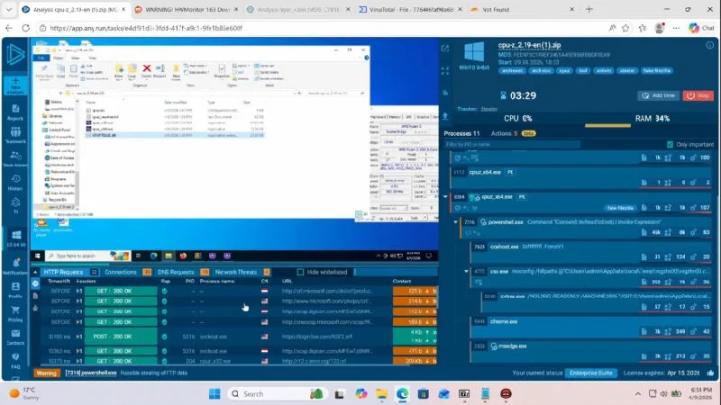 cpuz hwmonitor malware descargas oficial imagen 2