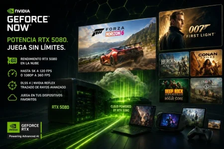GeForce NOW sube a RTX 5080 y añade 18 juegos en mayo