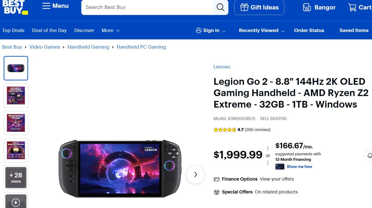 El lenovo legion go 2 ahora cuesta $2000, el doble que el ASUS ROG Xbox ally X - imagen 1