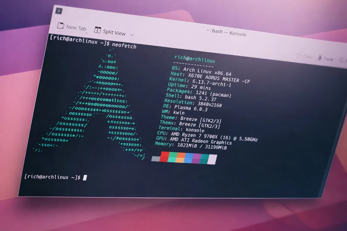 linux terminal ghostty arranque temas at imagen 1