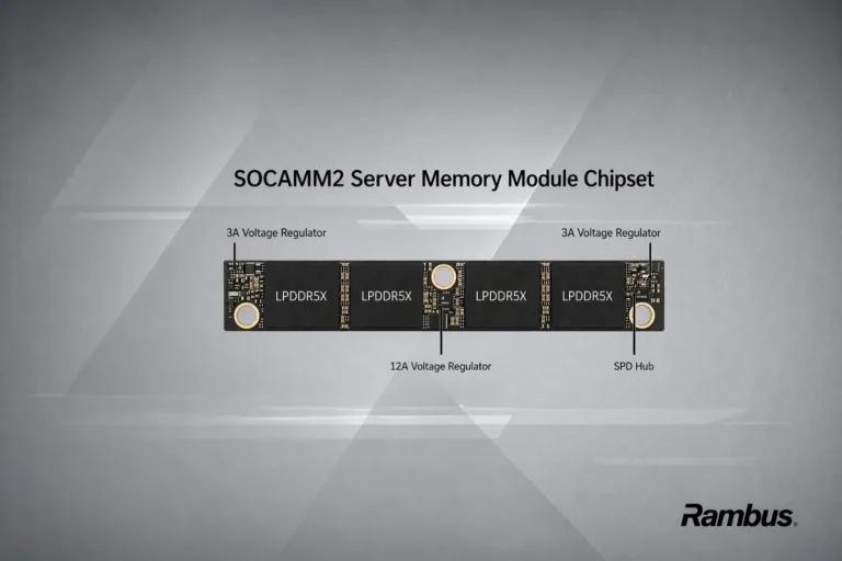 Rambus estrena SOCAMM2 para llevar LPDDR5X a servidores de IA