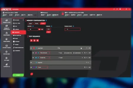 OCCT v17 rediseña su test de memoria con bloques modulares