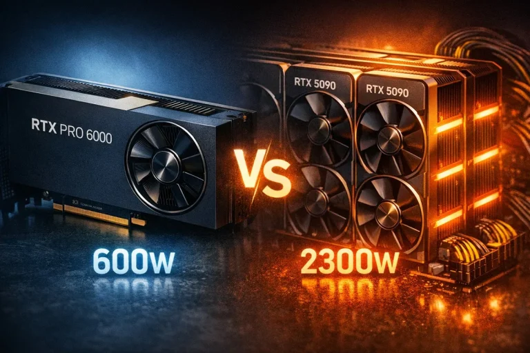 Una RTX PRO 6000 iguala a cuatro RTX 5090 con un cuarto del consumo