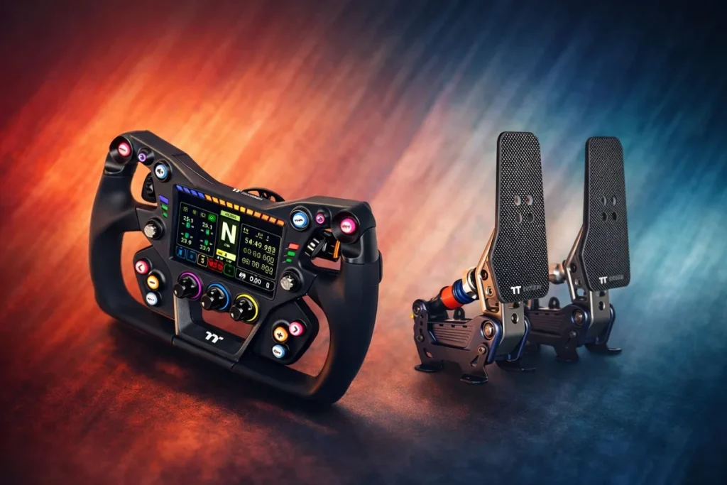 Thermaltake lleva su sim racing más allá con volante de 300 mm y pedales loadcell