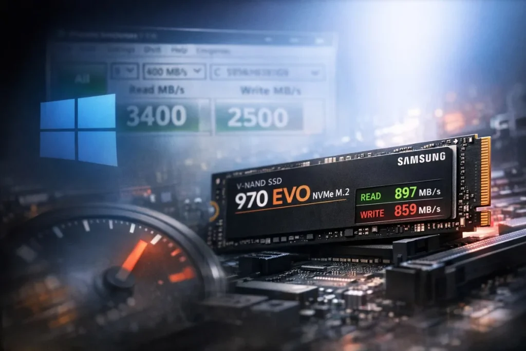 Un error en Windows 11 deja a un Samsung 970 Evo muy por debajo de su ritmo