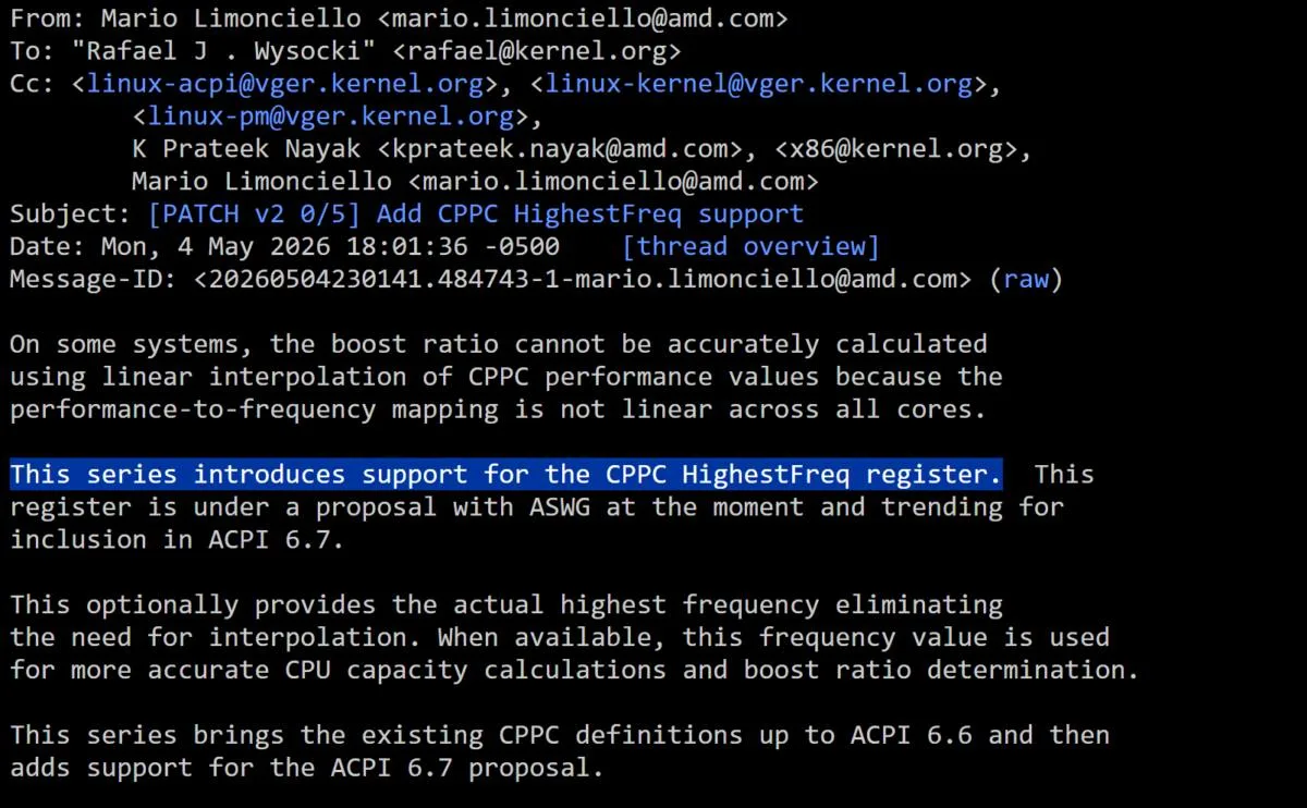 amd linux cppc highestfreq boost real ry imagen 1