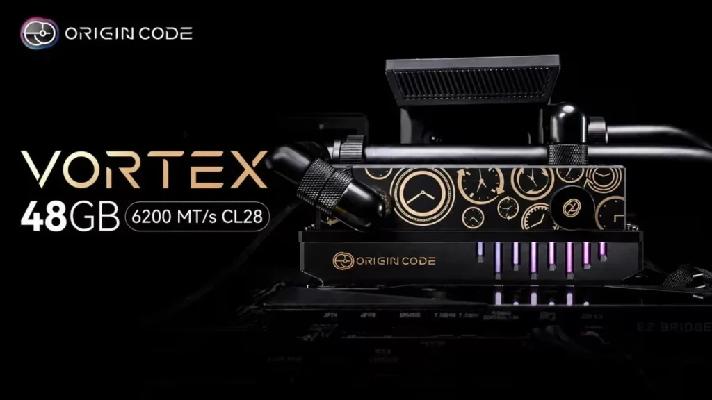 DDR5 refrigerada por líquido: Origin Code enseña un kit de 48 GB con LCD