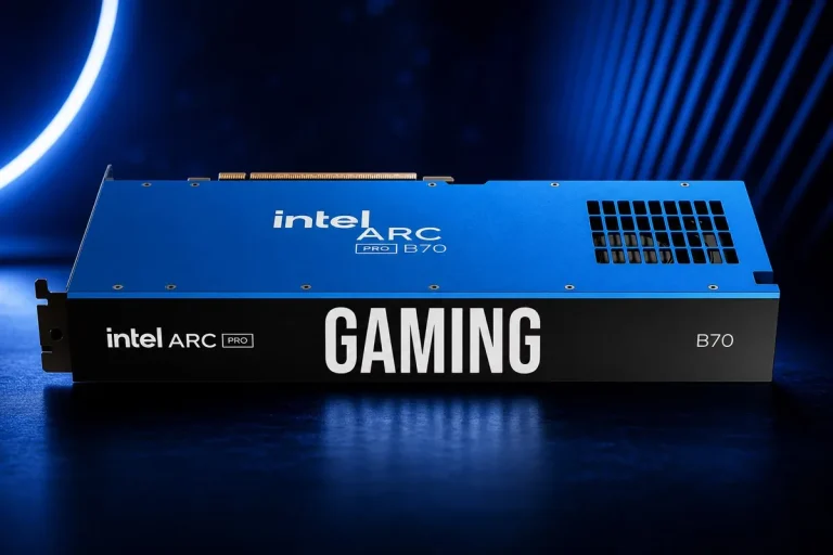 Intel Arc Pro B70 queda por detrás de la RTX 5060 Ti en juegos