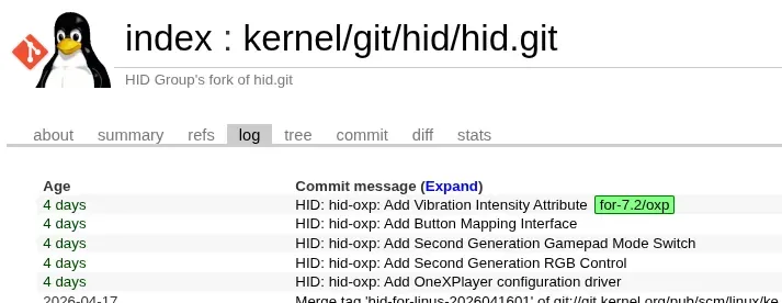 OneXPlayer configuration driver patches queued ahead of Linux 7.2