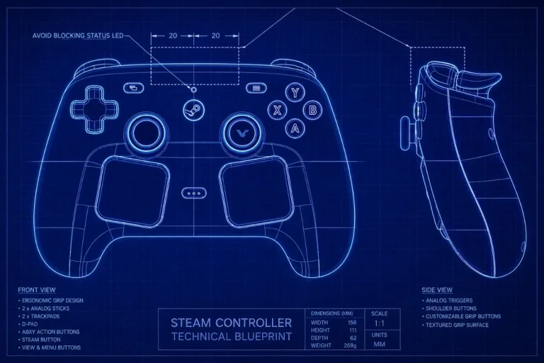 Valve publica los CAD del Steam Controller para abrir la puerta a mods y accesorios