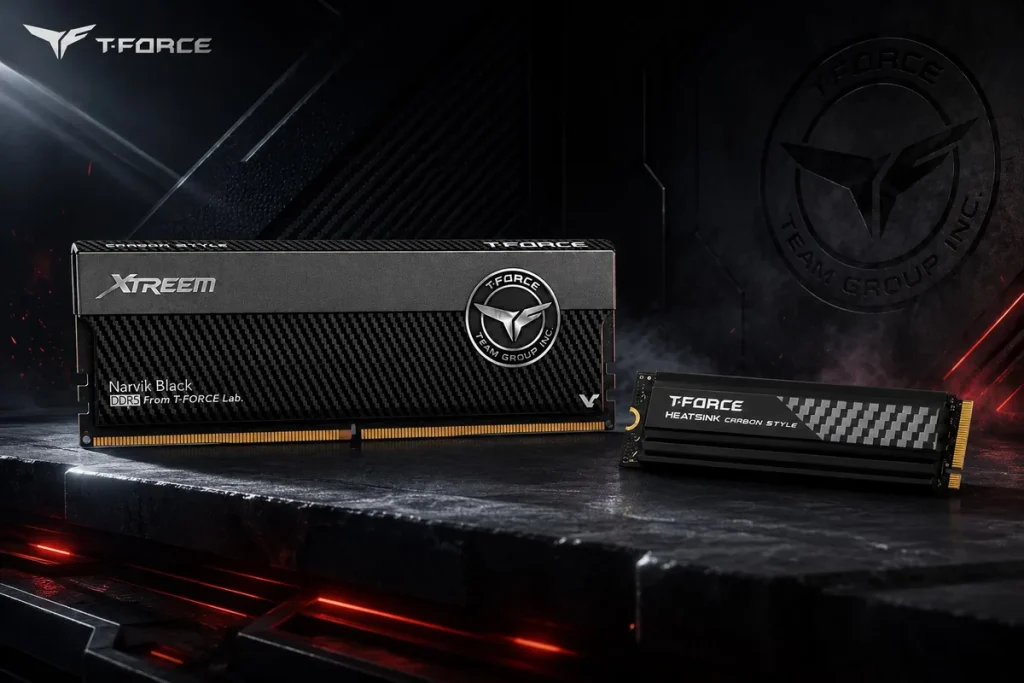 TEAMGROUP lleva el carbono a sus DDR5 y a un SSD PCIe 5.0
