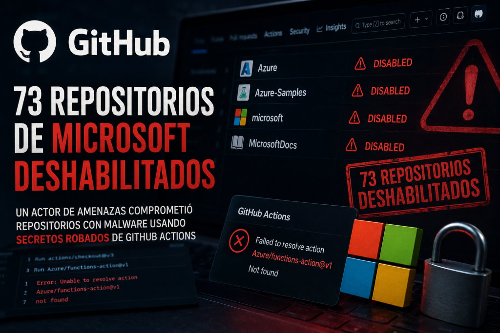 Microsoft retira más de 70 repositorios de GitHub tras un robo de credenciales