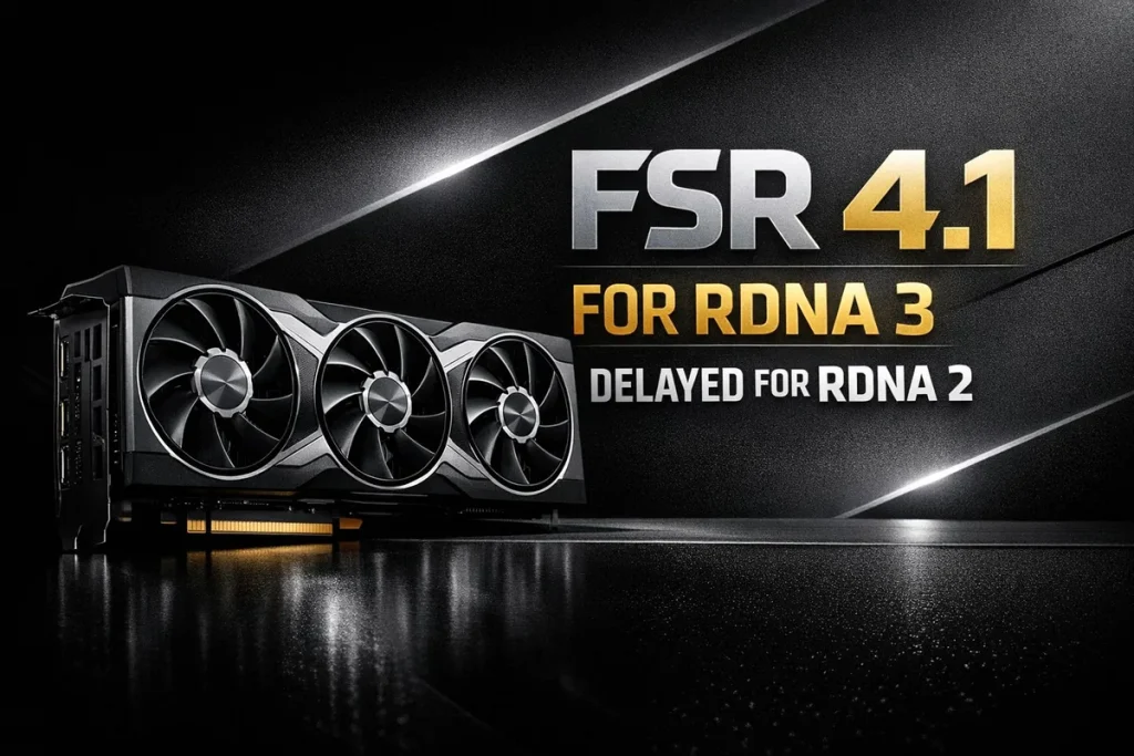 AMD confirma otro modelo de FSR 4.1 para RDNA 3 y retrasa RDNA 2 AMD confirma otro modelo de FSR 4.1 para RDNA 3 y retrasa RDNA 2