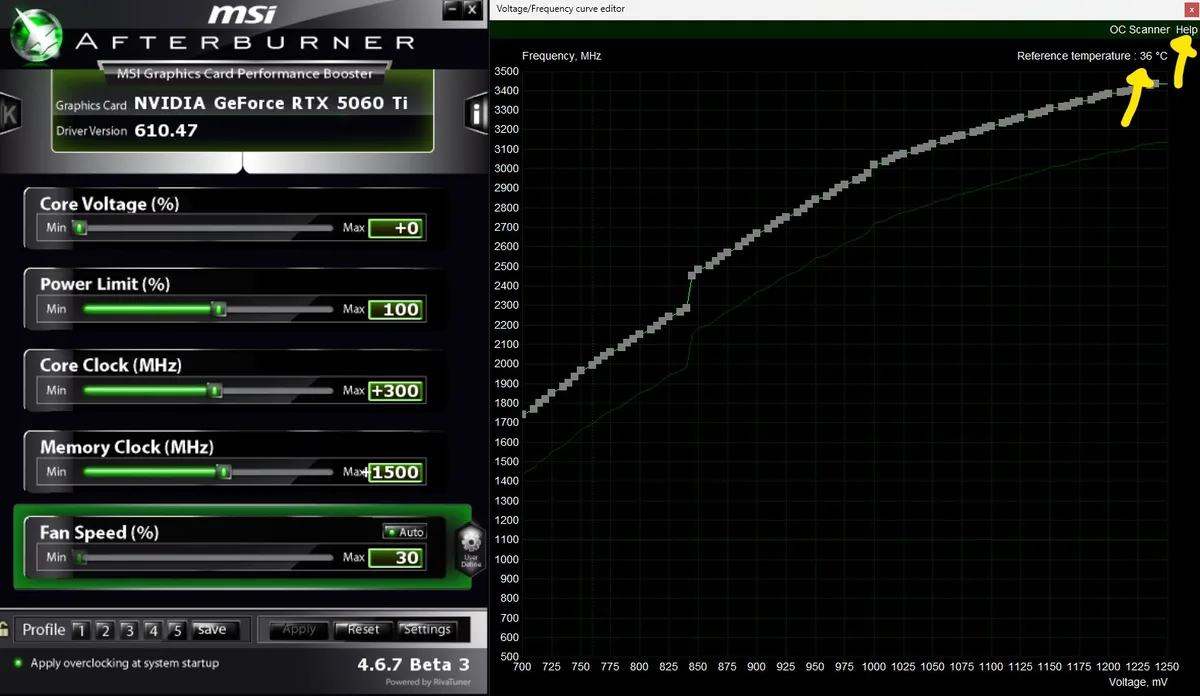 MSI Afterburner beta adds friendlier voltage/frequency curve editor