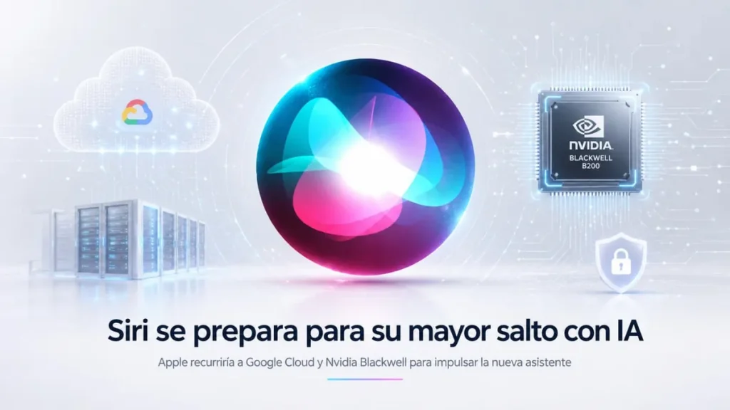 Apple llevaría Siri a Google Gemini sobre chips Blackwell B200