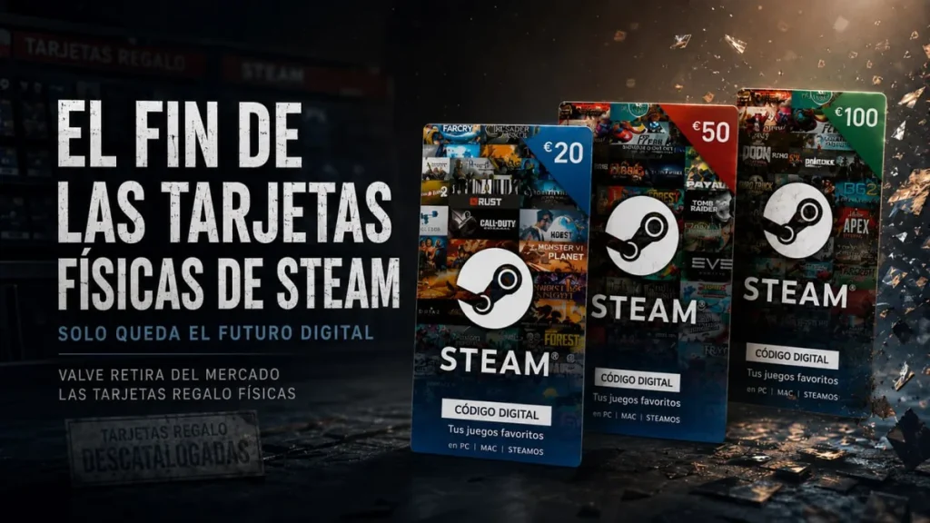 Valve retirará las tarjetas físicas de Steam antes de 2027 Valve retirará las tarjetas físicas de Steam antes de 2027