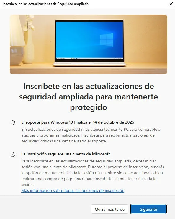 soporte de Windows 10