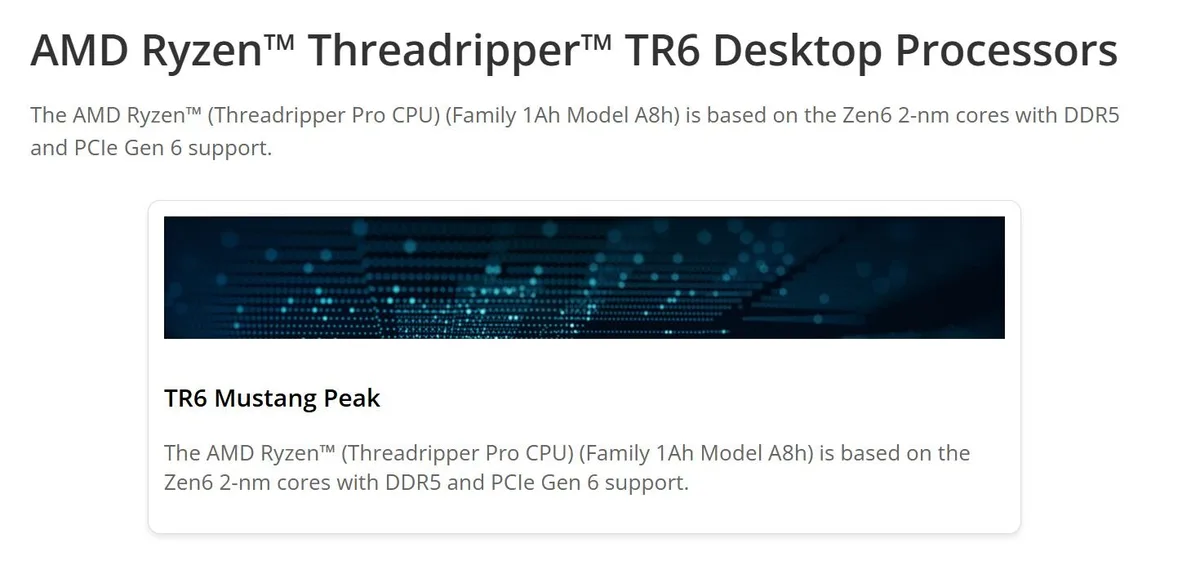 zen 6 pcie gen 6 threadripper tr6 mustan imagen 1