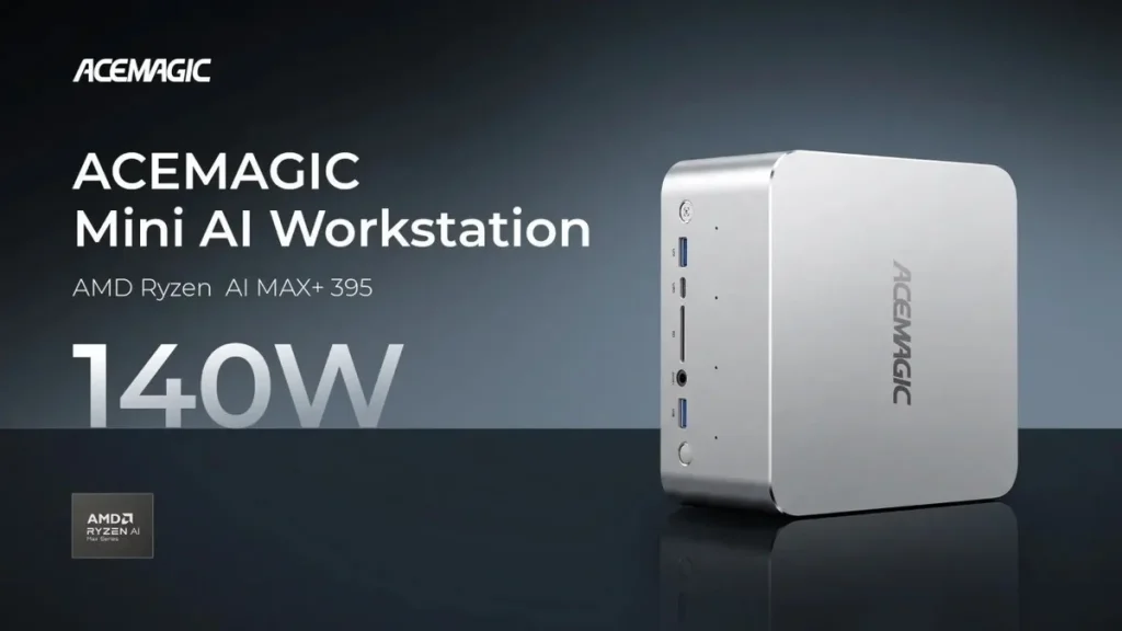 ACEMAGIC F9A: Strix Halo en un chasis de 2 litros con OCuLink y hasta 128 GB de RAM