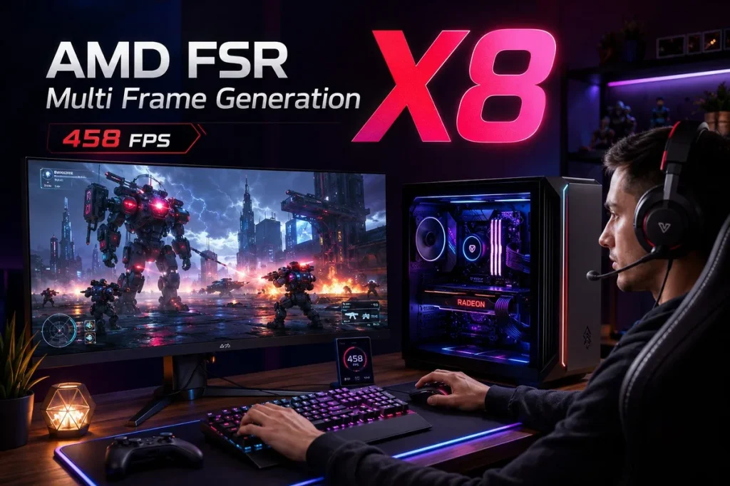 AMD prepara FSR x8: hasta siete fotogramas por cada uno renderizado AMD prepara FSR x8: hasta siete fotogramas por cada uno renderizado
