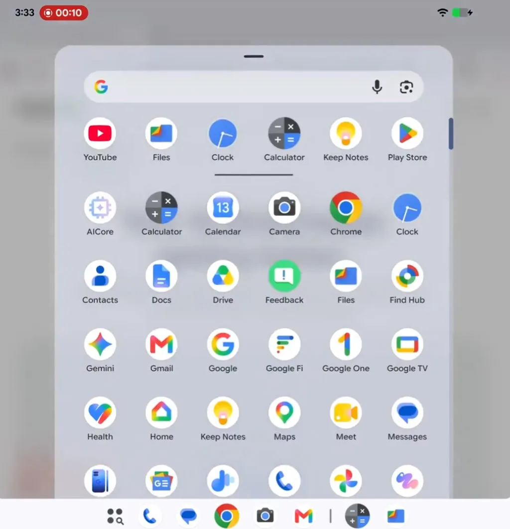 Android 17 taskbar apps