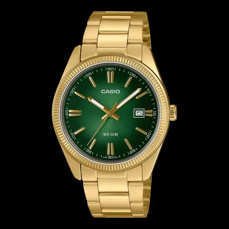 Casio MTP-1302PGC-3AV precio — casio mtp 1302pgc 3av precio esfera verd imagen 1