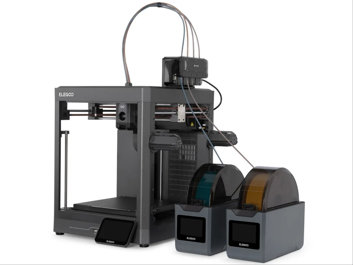 Elegoo H1 HT — H1 HT filament dryers hooked up to the Centauri 2 Combo.