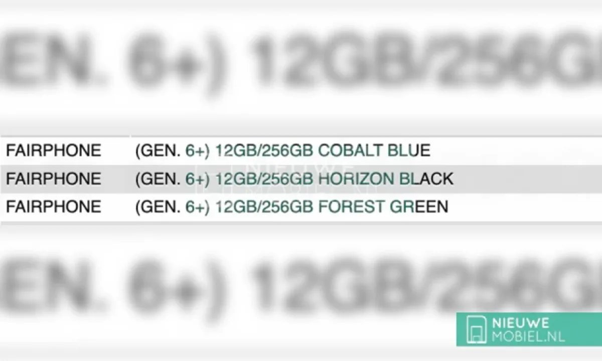 fairphone 6 precio — Fairphone 6+ emerges in listing with surprising amount of RAM